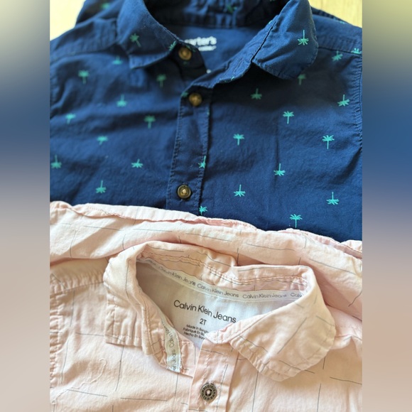 Calvin Klein Pink & Carters Navy Button down shirts - Picture 5 of 8